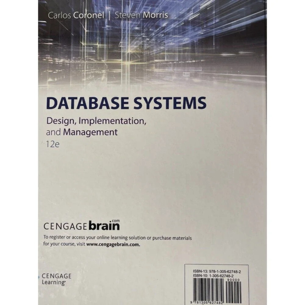 Database Systems : Design, Implementation, and Management Hardcover VG+ - Picture 2 of 2